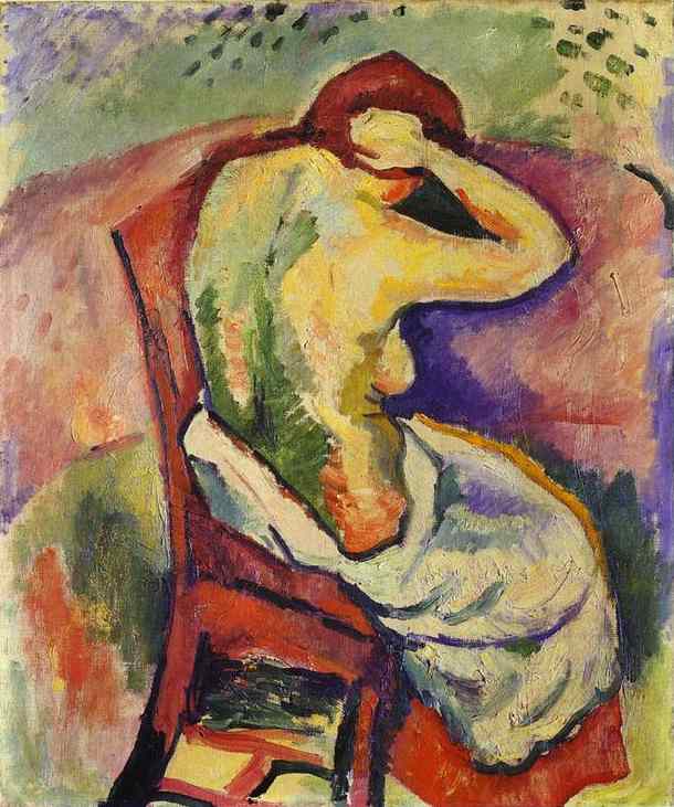 Femme nue assise, 1907 Huile sur toile 55,5 x 46,5 cm Paris, Centre Pompidou, Musée national d’art moderne, donation de Louise et Michel Leiris, 1984